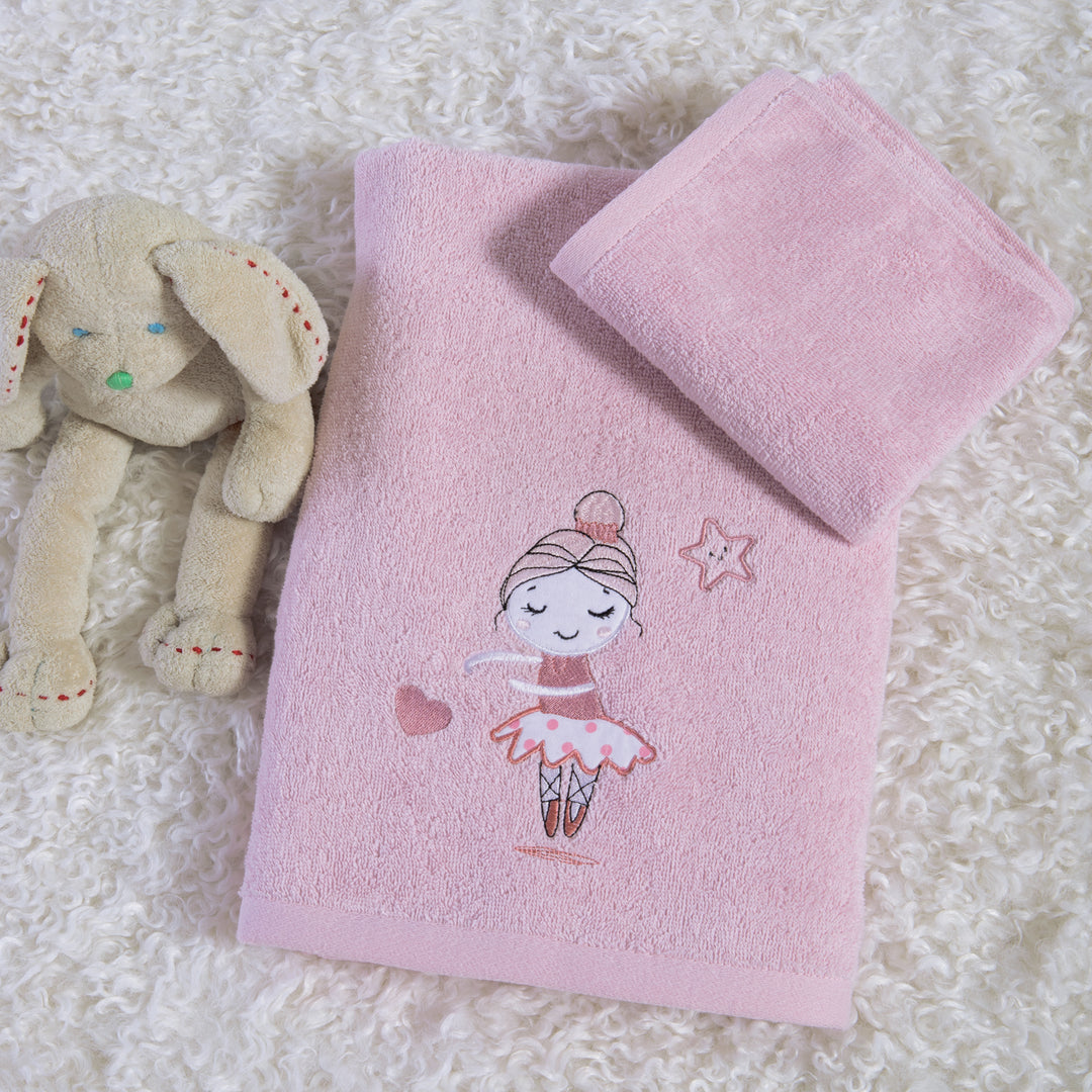 Πετσέτες Βρεφικές Σετ 2Τμχ Λιλά Ballerine World Nef-Nef Homeware