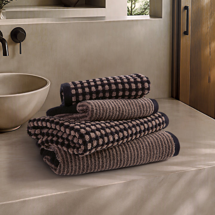 Πετσέτα Προσώπου Μόκα-Μπλε Σκούρο Nef-Nef Homeware