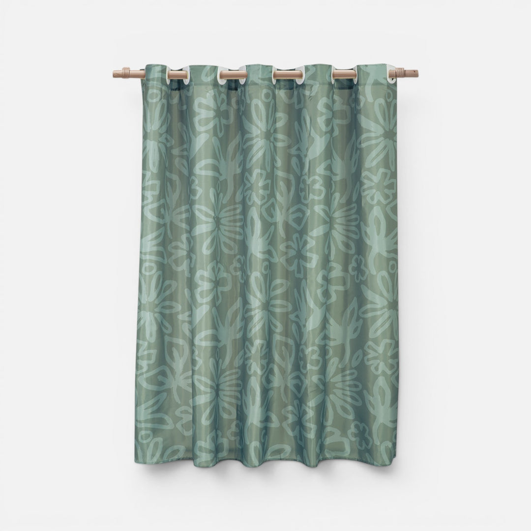 Κουρτίνα Μπάνιου Πράσινη Φλοράλ Harmony 180X200cm Nef-Nef Homeware