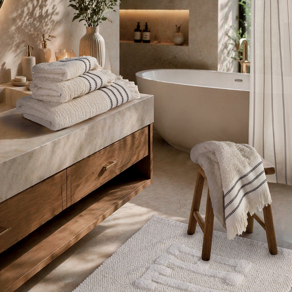 Πετσέτα Χεριών Εκρού με Κρόσσι Apart Nef-Nef Homeware