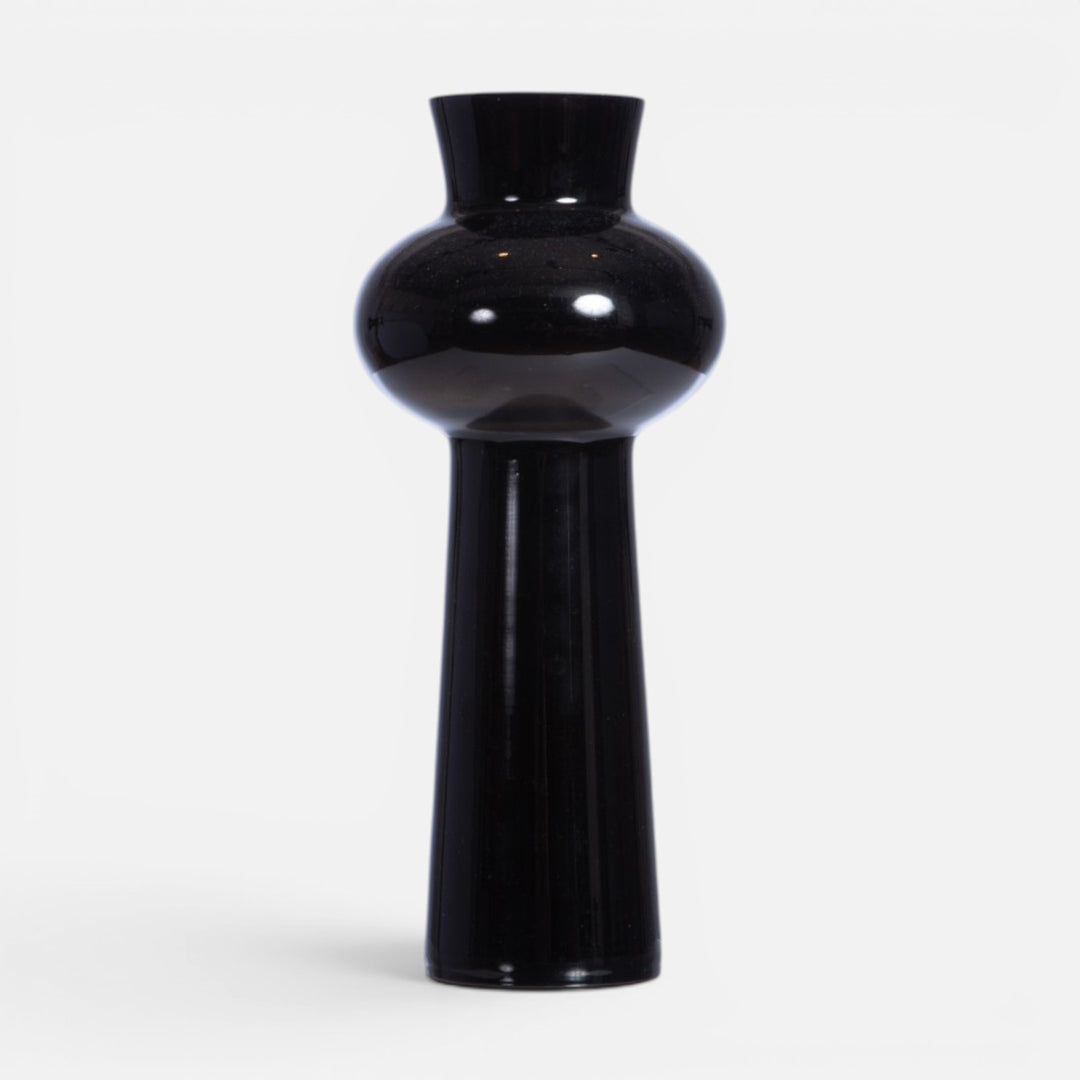Γυάλινο Βάζο Διακοσμητικό Μαύρο Diple Nef-Nef Homeware