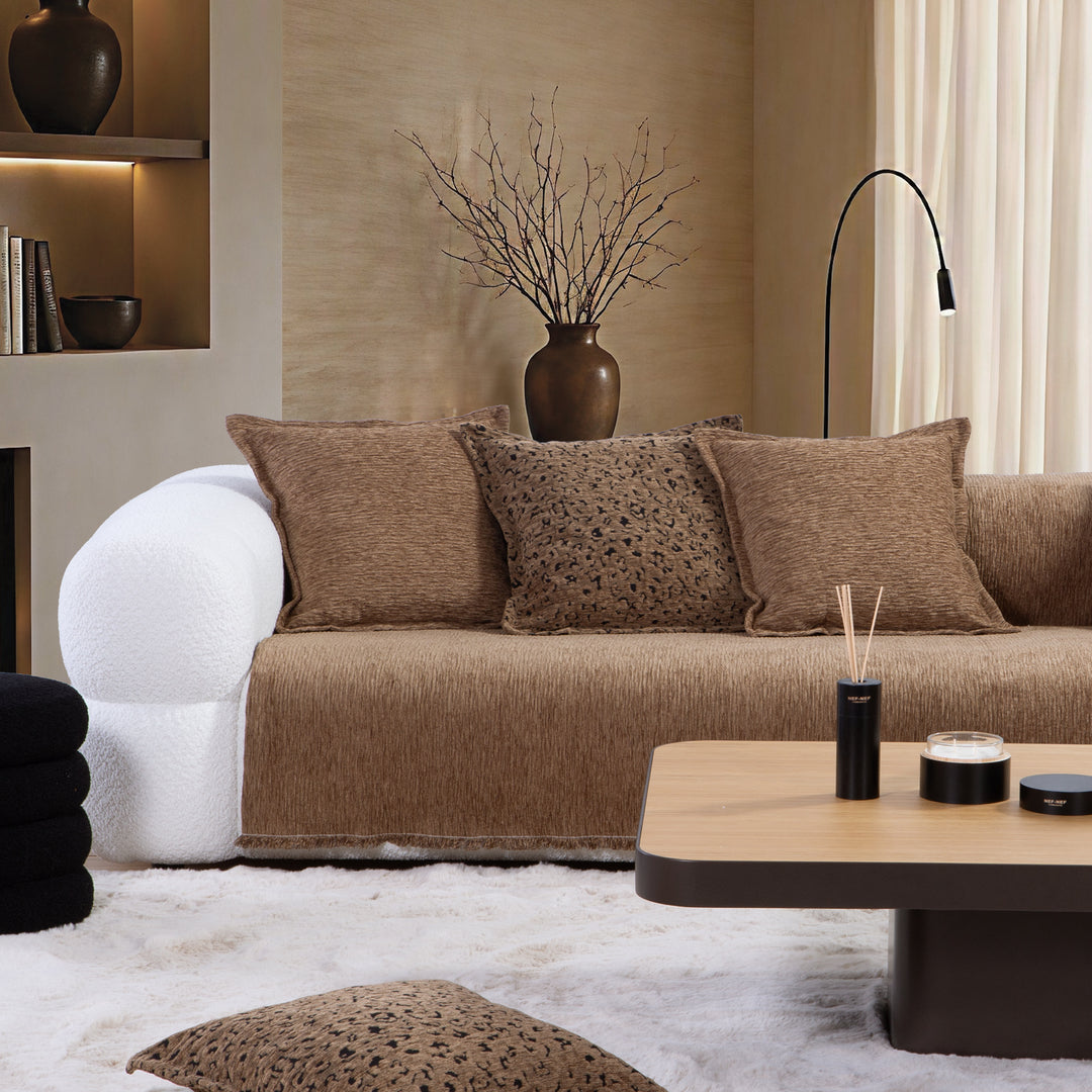 Ριχτάρι Διθέσιου Καναπέ Καφέ Venezia Nef-Nef Homeware