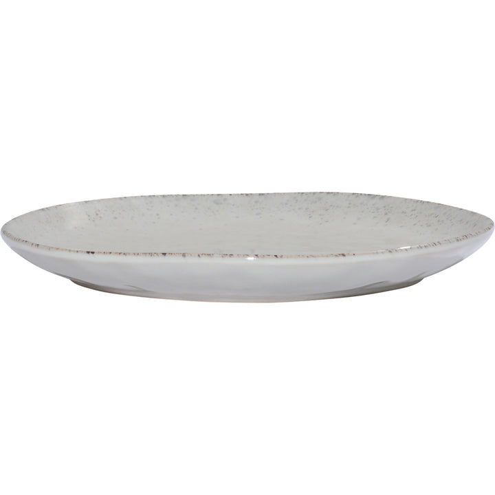 Πιάτο stoneware Vignette Seal με χαμηλό προφίλ και στρογγυλό σχήμα σε ουδέτερο τόνο.