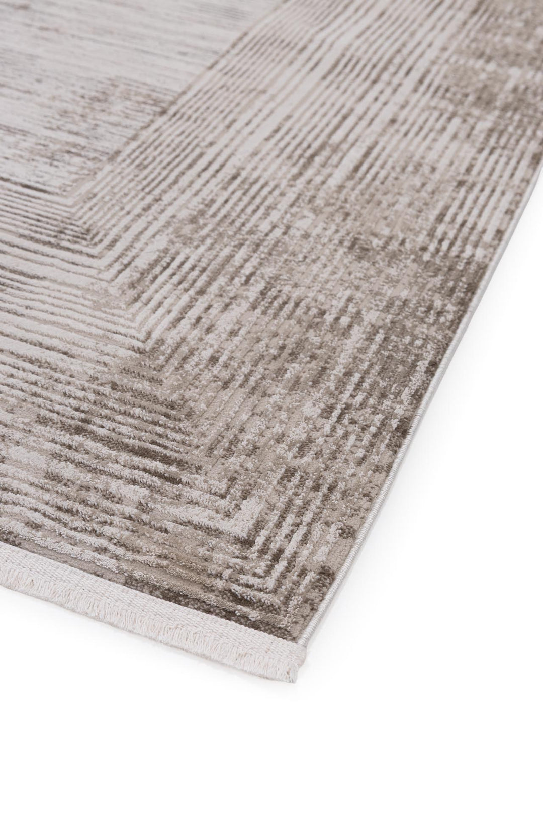 Χαλί Hermes της Royal Carpet σε εκρού, σε κοντινή λεπτομέρεια, με προσεγμένο σχέδιο της σειράς και εμφανή υφή επιφάνειας.