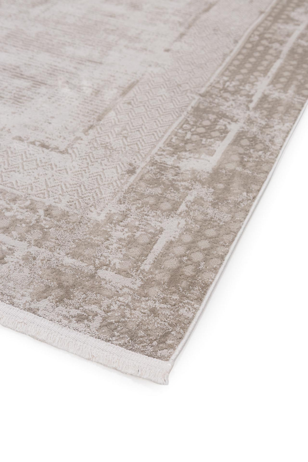 Χαλί Hermes της Royal Carpet σε εκρού, σε κοντινή λεπτομέρεια, με προσεγμένο σχέδιο της σειράς και εμφανή υφή επιφάνειας.