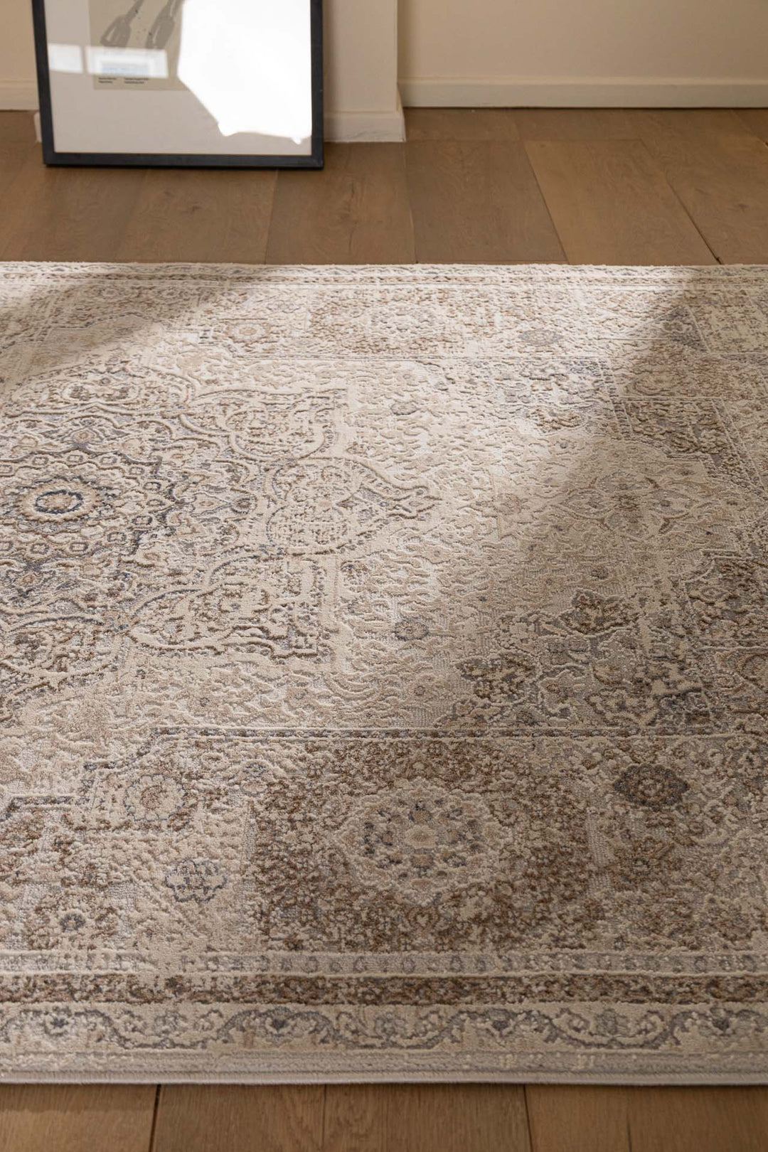 Vintage Στρογγυλό Χαλί Γκρι-Μπεζ Πολυεστερικό Allure Royal Carpet 1.60X1.60 (16652)