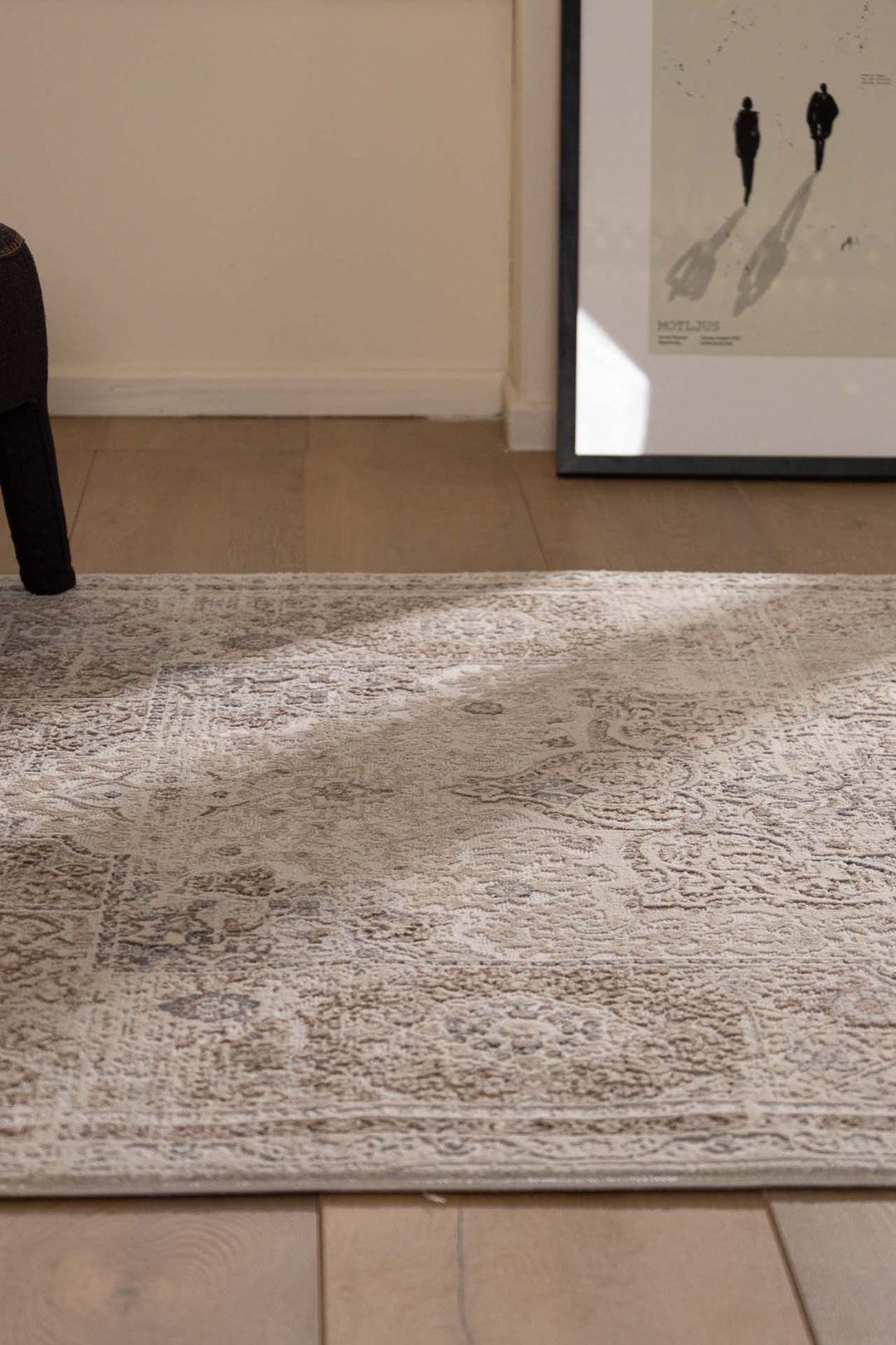 Vintage Στρογγυλό Χαλί Γκρι-Μπεζ Πολυεστερικό Allure Royal Carpet 1.60X1.60 (16652)