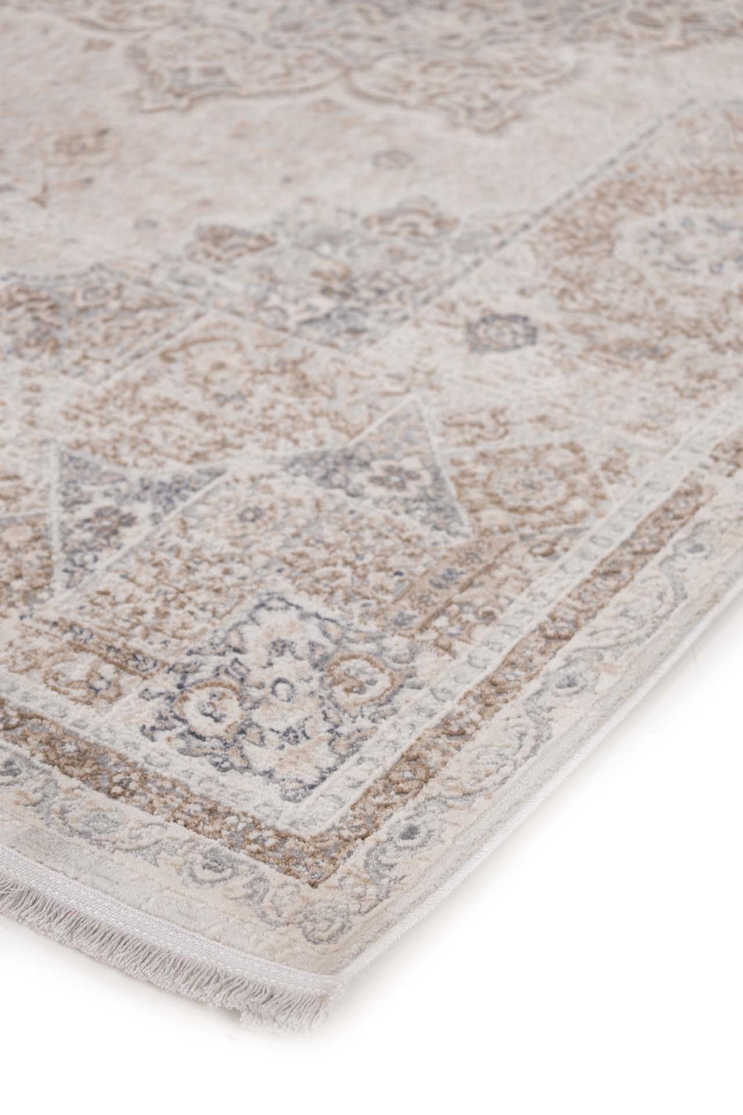 Vintage Στρογγυλό Χαλί Γκρι-Μπεζ Πολυεστερικό Allure Royal Carpet 1.60X1.60 (16652)