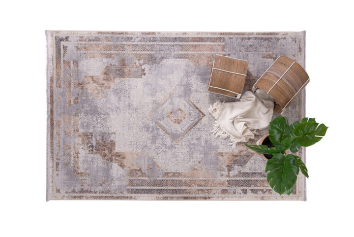 Vintage Χαλί Γκρι-Μπεζ Πολυεστερικό Allure Royal Carpet 1.60Χ2.30 (17495157)