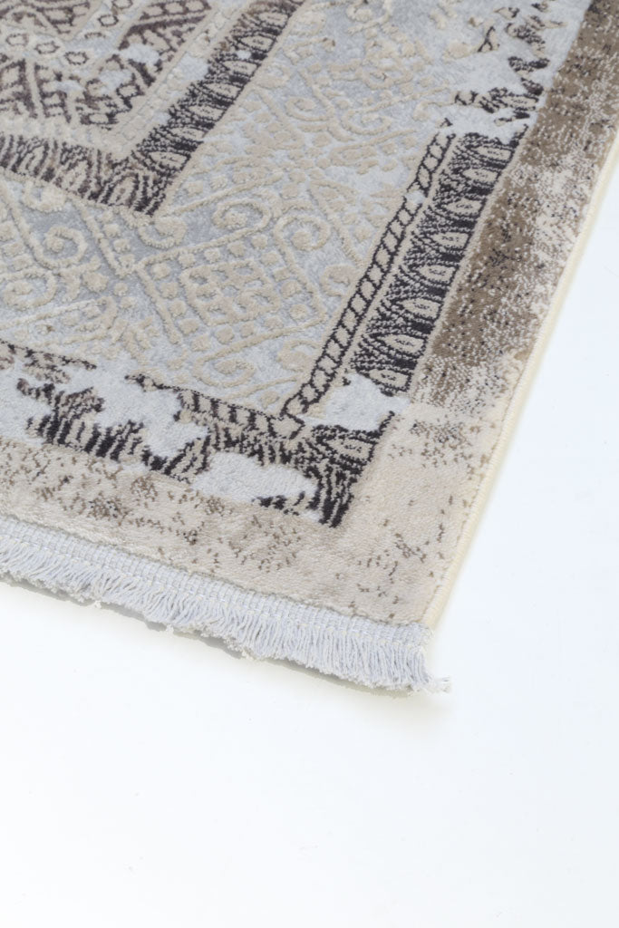 Vintage Χαλί Γκρι-Μπεζ Πολυεστερικό Allure Royal Carpet 1.20Χ1.80 (17496)