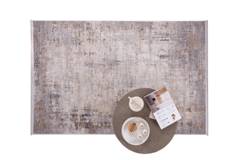 Vintage Στρογγυλό Χαλί Γκρι-Μπεζ Πολυεστερικό Allure Royal Carpet 1.60X1.60 (20175)