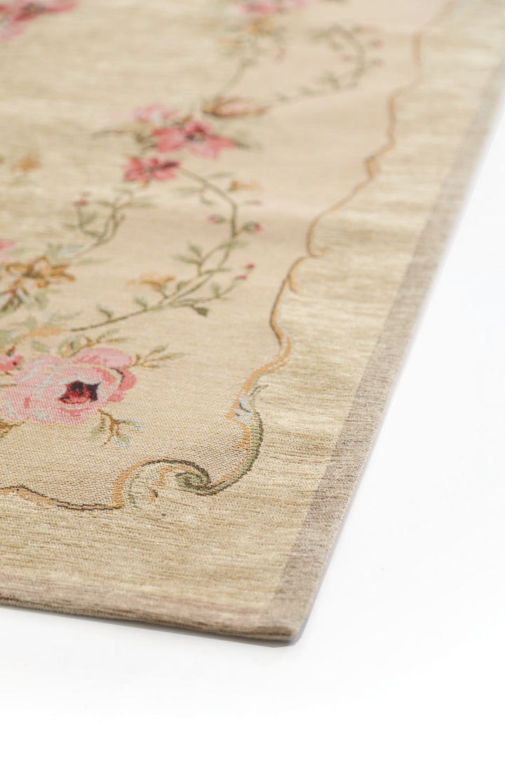 Χαλί Αντιολισθητικό Φλοράλ Μπεζ Canvas Classic Royal Carpet (204J)