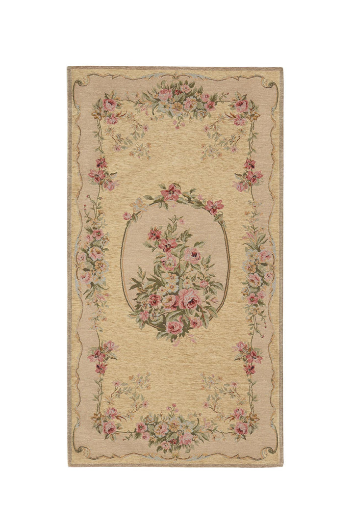 Χαλί Αντιολισθητικό Φλοράλ Μπεζ Canvas Classic Royal Carpet (204J)