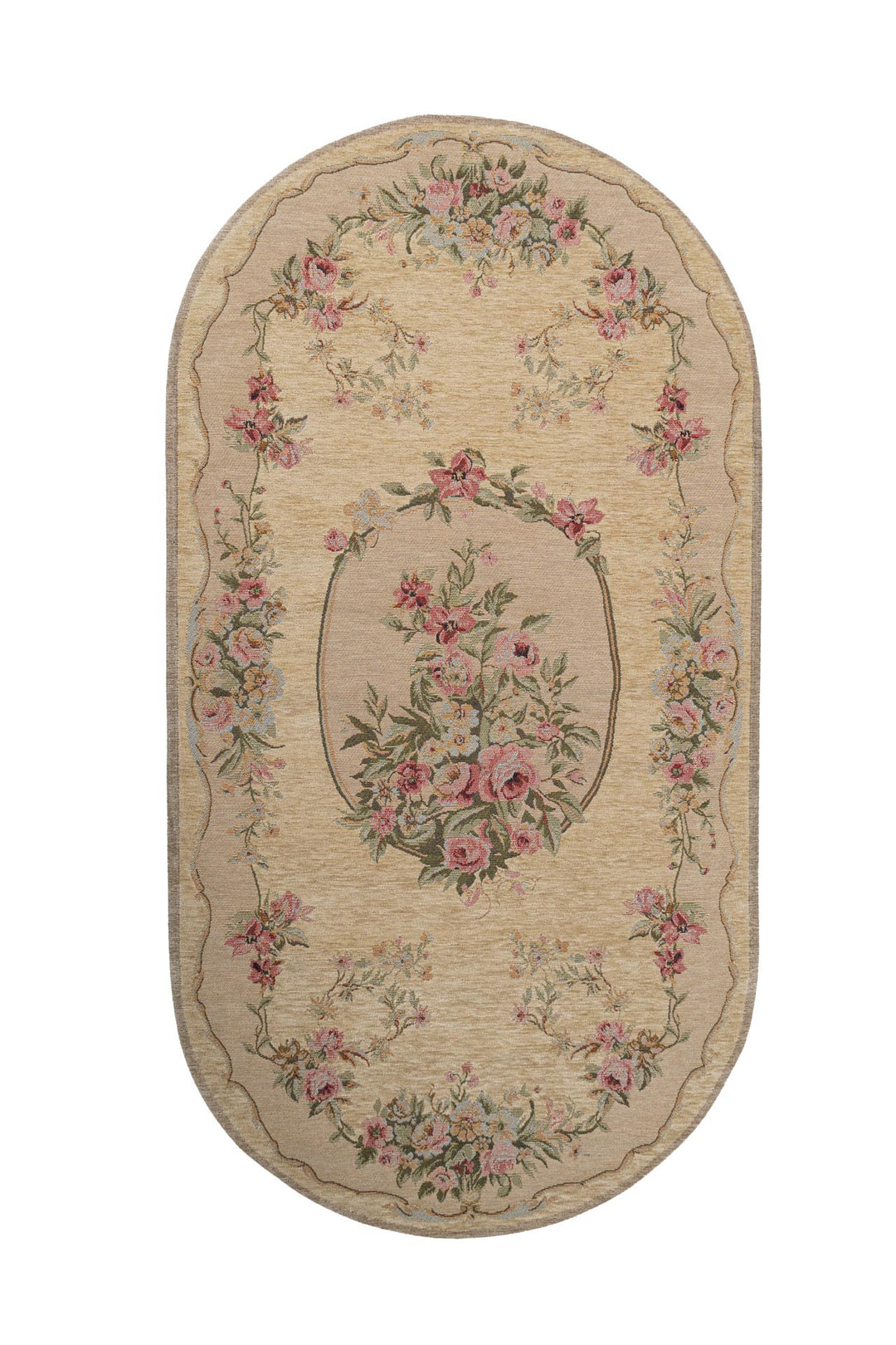Χαλί Αντιολισθητικό Φλοράλ Μπεζ Canvas Classic Royal Carpet (204J)
