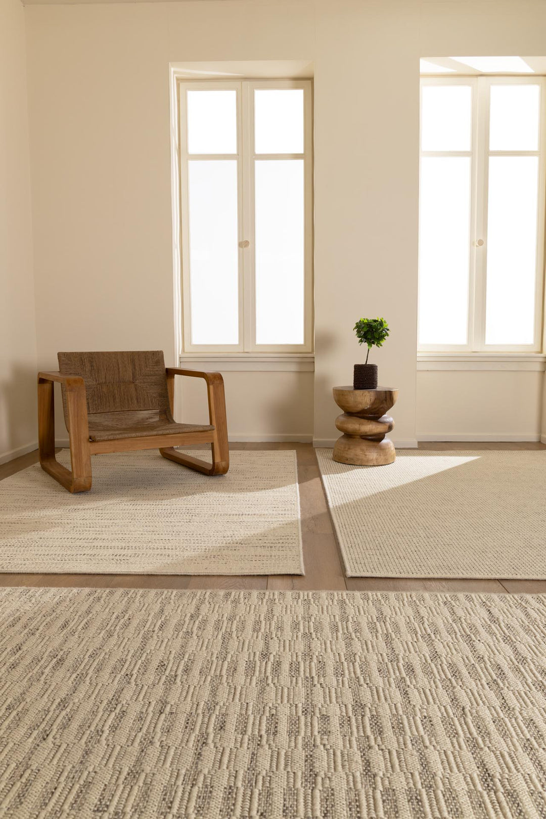 Μοντέρνο Χαλί Εκρού Teora Royal Carpet 1.40Χ2.00