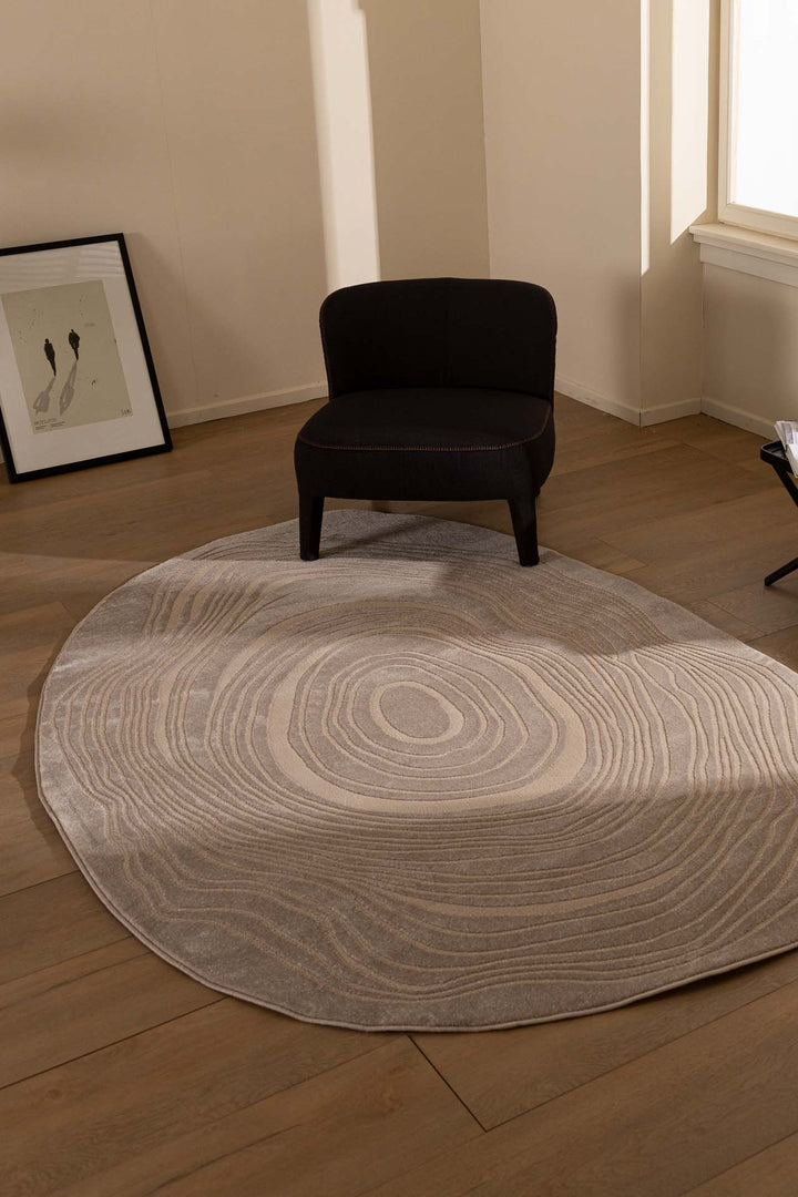 Μοντέρνο Χαλί Μπεζ Πολυεστερικό Organic Shape Royal Carpet 1.33X1.90