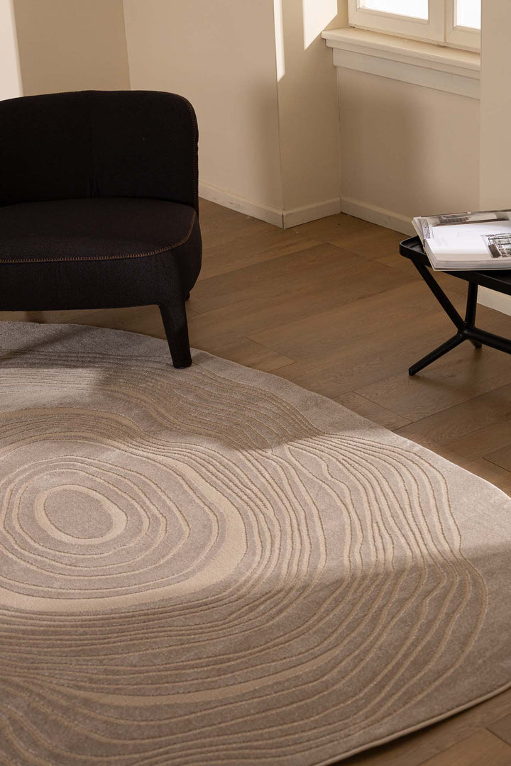 Μοντέρνο Χαλί Μπεζ Πολυεστερικό Organic Shape Royal Carpet 1.33X1.90