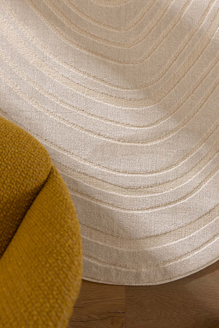Μοντέρνο Χαλί Εκρού Πολυεστερικό Organic Shape Royal Carpet 1.33X1.90