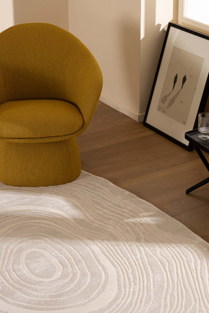 Μοντέρνο Χαλί Εκρού Πολυεστερικό Organic Shape Royal Carpet 2.00X2.90