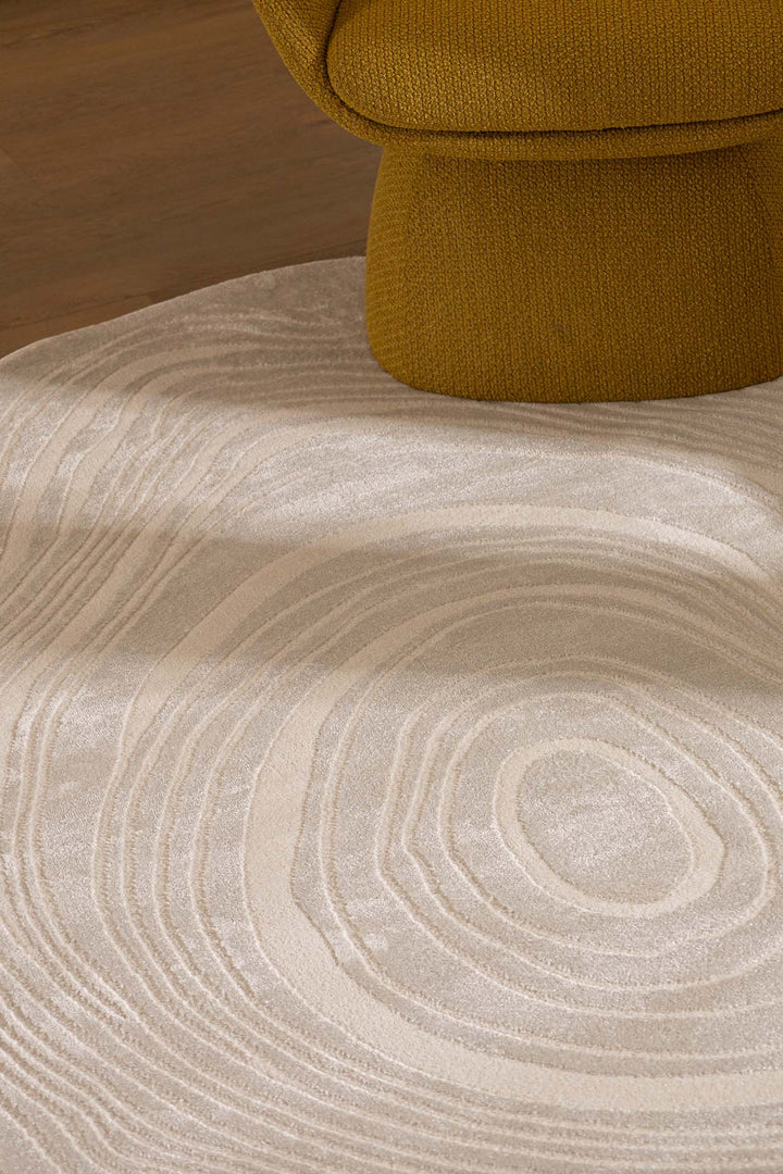 Μοντέρνο Χαλί Εκρού Πολυεστερικό Organic Shape Royal Carpet 2.00X2.90