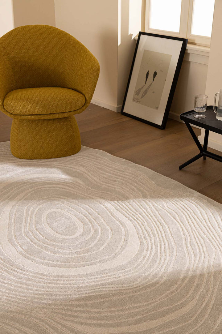 Μοντέρνο Χαλί Εκρού Πολυεστερικό Organic Shape Royal Carpet 2.00X2.90