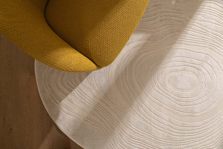 Μοντέρνο Χαλί Εκρού Πολυεστερικό Organic Shape Royal Carpet 1.33X1.90