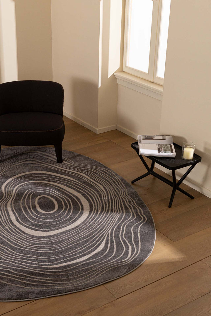 Μοντέρνο Χαλί Γκρι Πολυεστερικό Organic Shape Royal Carpet 1.33X1.90
