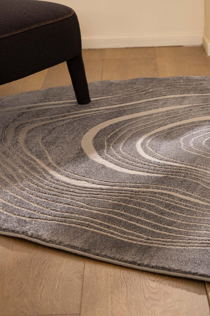 Μοντέρνο Χαλί Γκρι Πολυεστερικό Organic Shape Royal Carpet 1.33X1.90