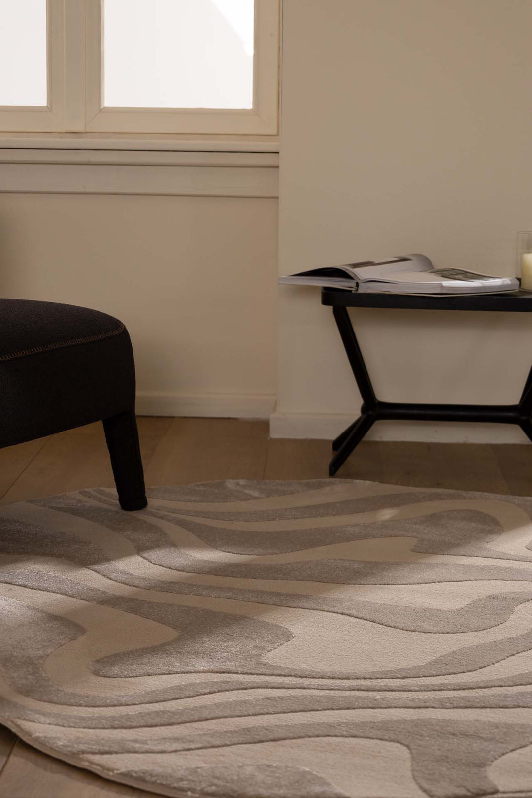 Μοντέρνο Χαλί Μπεζ Πολυεστερικό Organic Shape Royal Carpet 1.33X1.33