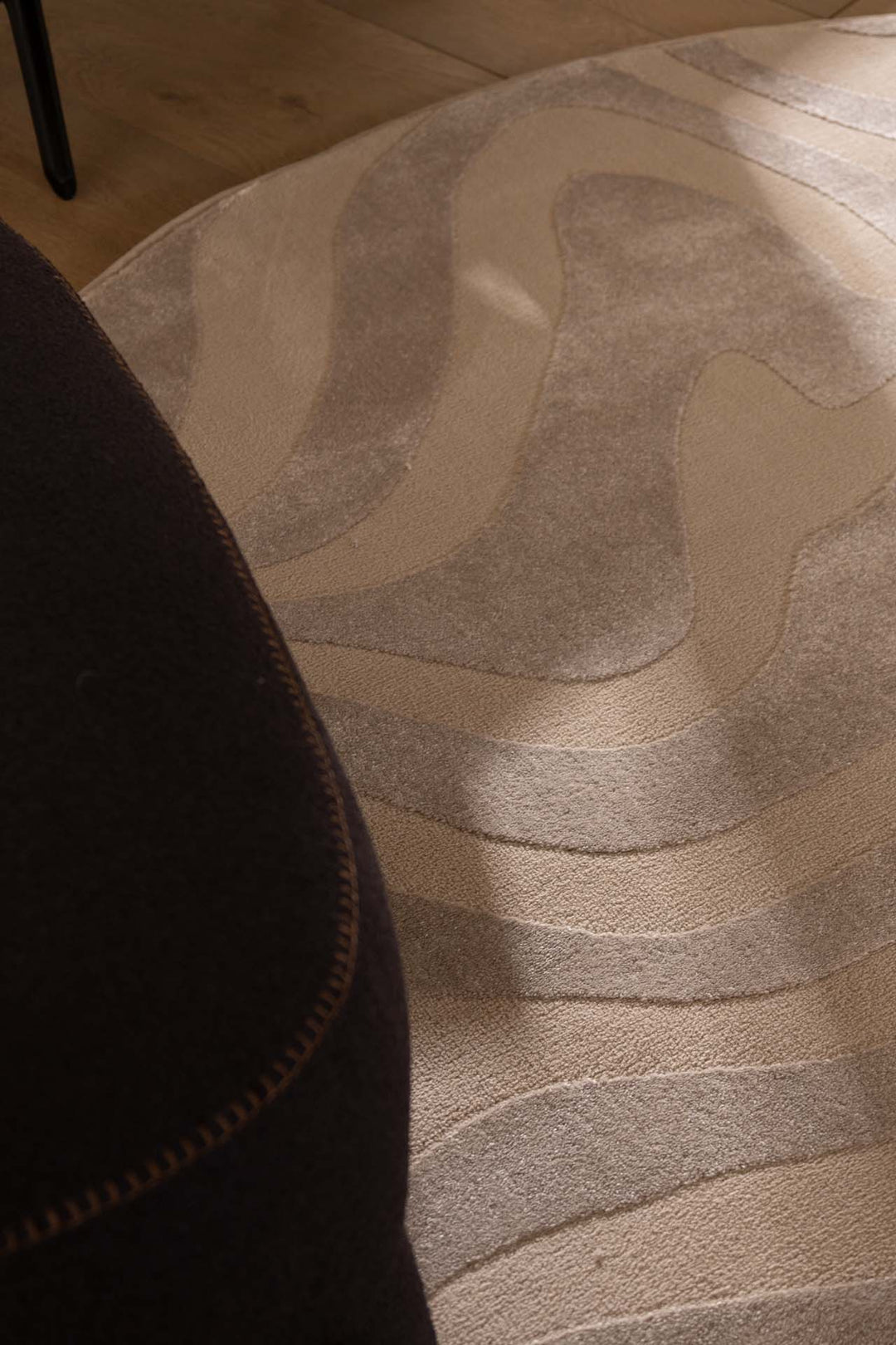 Μοντέρνο Χαλί Μπεζ Πολυεστερικό Organic Shape Royal Carpet 1.60X1.60