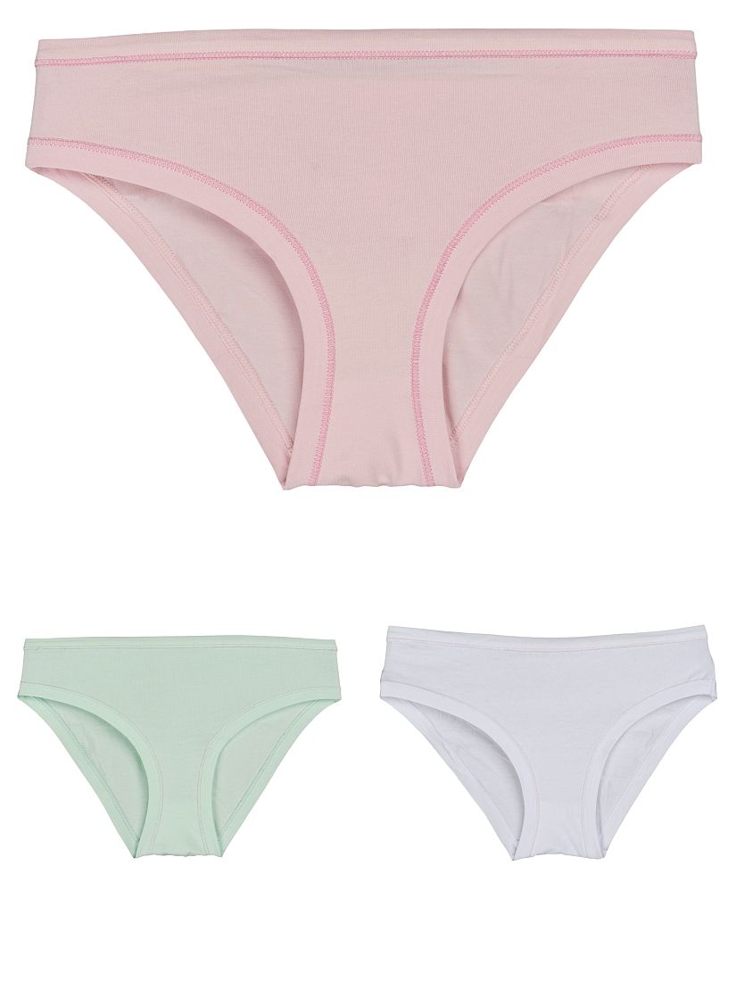 3-Pack Basics Κοριτσίστικο Σλιπ βαμβακερό μονόχρωμο