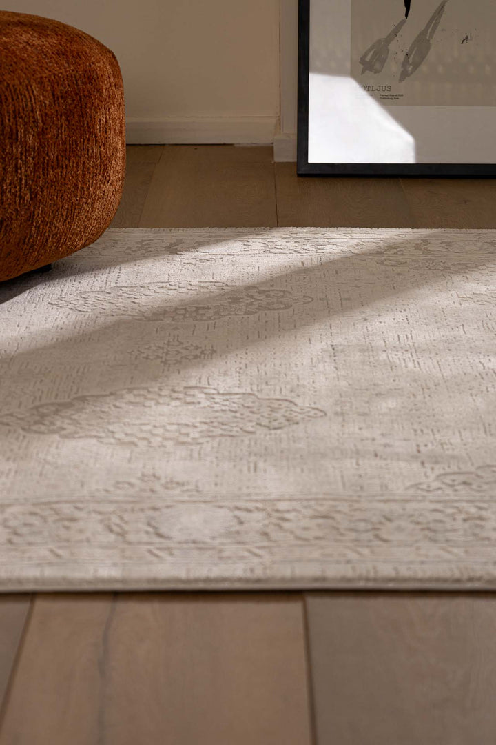 Vintage Στρογγυλό Χαλί Γκρι-Μπεζ Πολυεστερικό Allure Royal Carpet 1.60Χ1.60 (36478)
