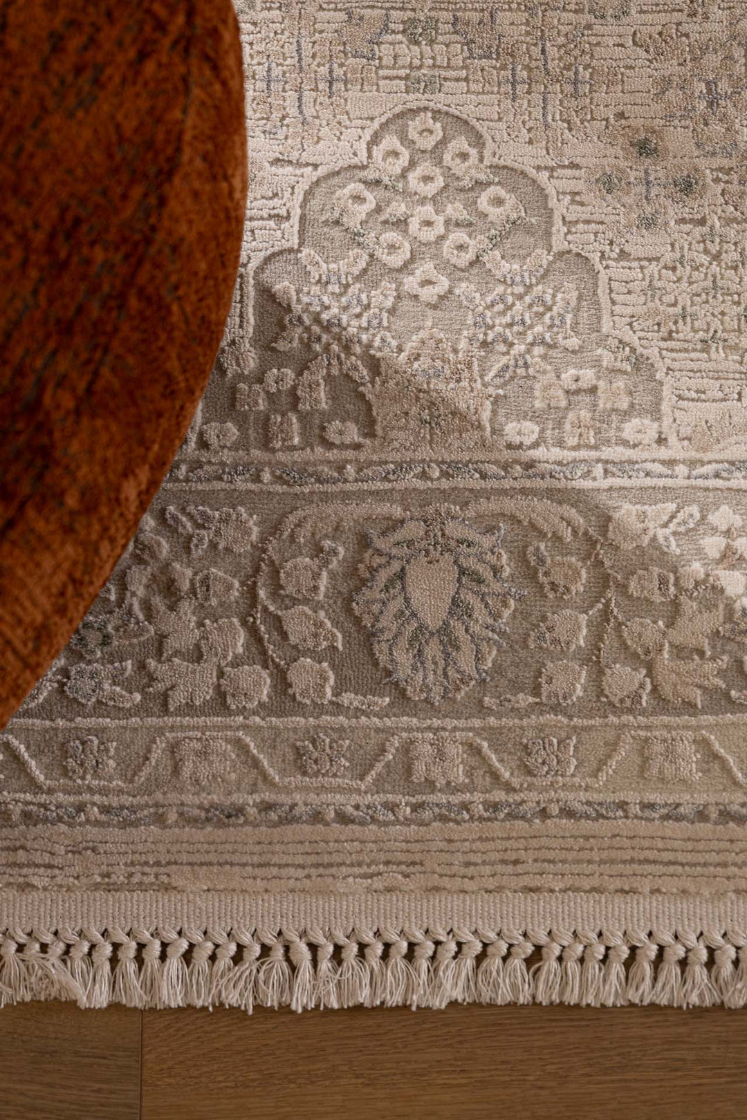 Vintage Χαλί Γκρι-Μπεζ Πολυεστερικό Allure Royal Carpet 1.60Χ2.30 (36478)