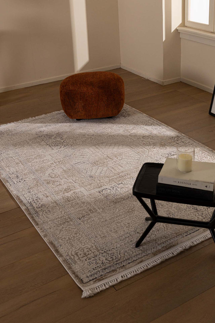 Vintage Χαλί Γκρι-Μπεζ Πολυεστερικό Allure Royal Carpet 1.40Χ2.00 (37379)
