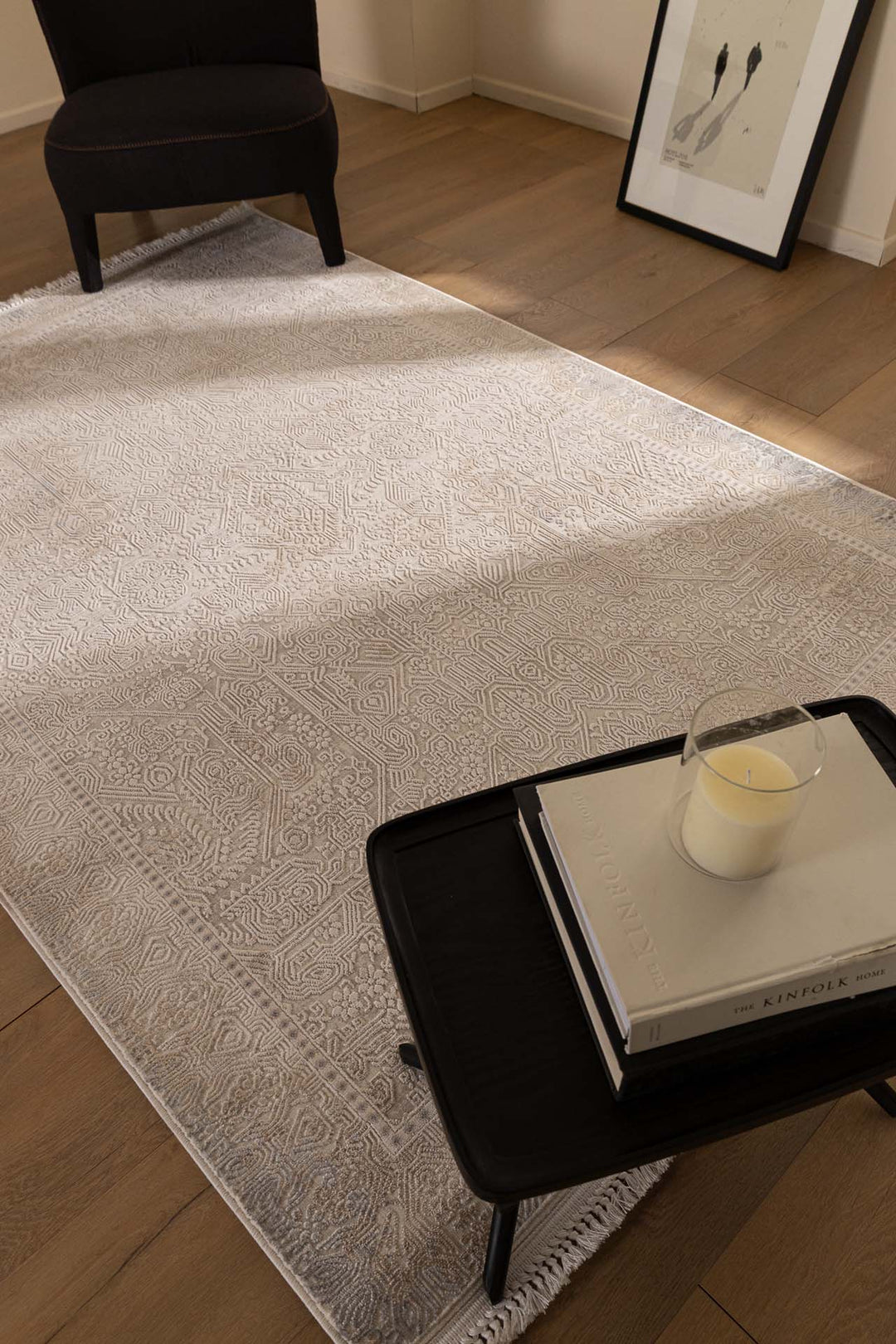 Vintage Χαλί Γκρι-Μπεζ Πολυεστερικό Allure Royal Carpet 1.60Χ2.30 (37538)