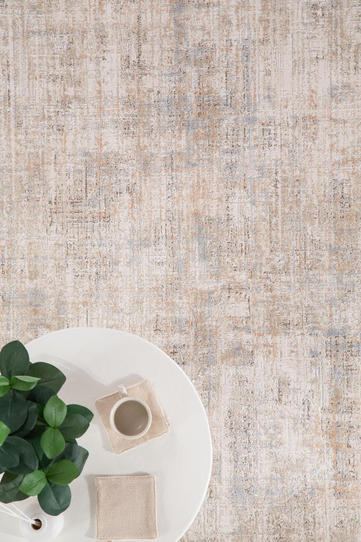 Μοντέρνο Χαλί Μπεζ/Μπλε Πολυεστερικό Mona Royal Carpet 160Χ230 (415 BEIGE/BLUE)