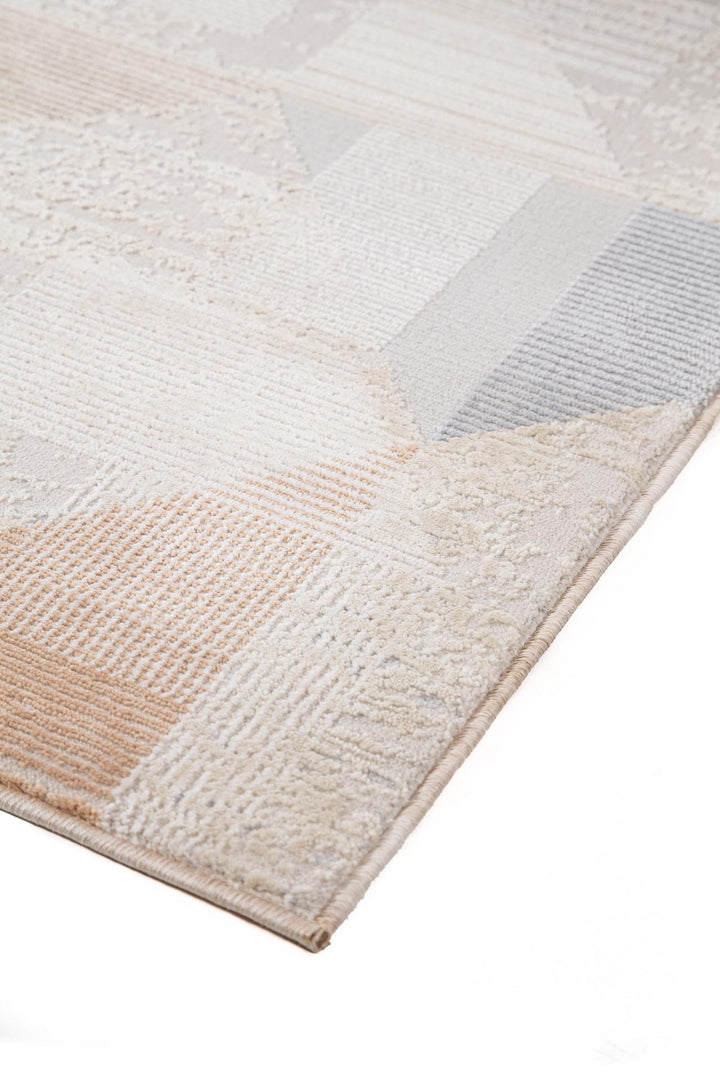 Μοντέρνο Χαλί Μπεζ/Μπλε Πολυεστερικό Mona Royal Carpet 160Χ230 (416 BEIGE/BLUE)
