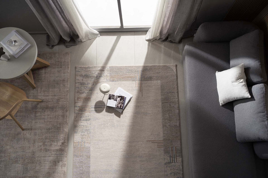 Μοντέρνο Χαλί Μπεζ/Καφέ Πολυεστερικό Mona Royal Carpet 160Χ230 (447 BEIGE/BROWN)