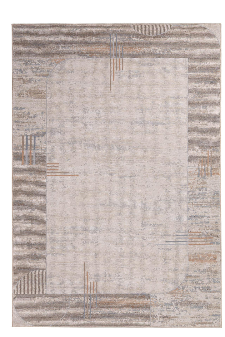 Μοντέρνο Χαλί Μπεζ/Καφέ Πολυεστερικό Mona Royal Carpet 160Χ230 (447 BEIGE/BROWN)