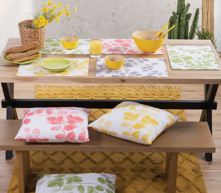 Σουπλά Λευκό Με Πράσινα Σχέδια Santika 33X48 Nef-Nef Homeware