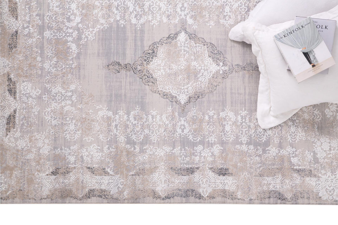 Vintage Χαλί Γκρι Πολυεστερικό Infinity Royal Carpet 1.40X2.00