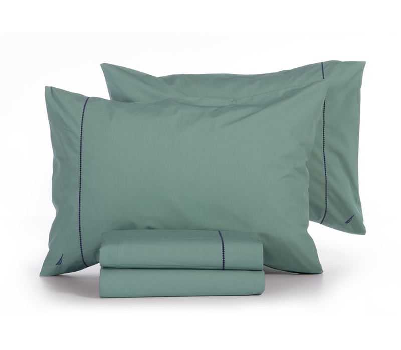 Σετ Σεντόνια Υπέρδιπλα Πράσινο-Nau Wave Solid 240X270 Nef-Nef Homeware
