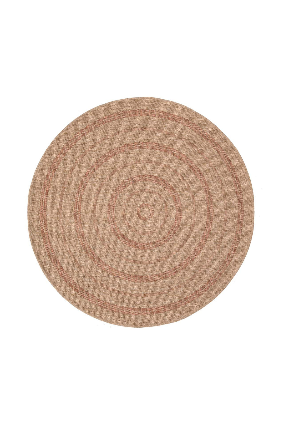 Ψάθινο Χαλί Στρογγυλό Μπεζ-Πορτοκαλί Avanos Royal Carpet 2.40X2.40 (8863TOB)