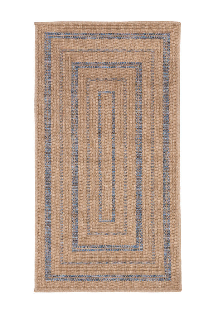 Ψάθινο Χαλί Μπεζ-Μπλε Avanos Royal Carpet 0.80X1.50 (8863DEN)