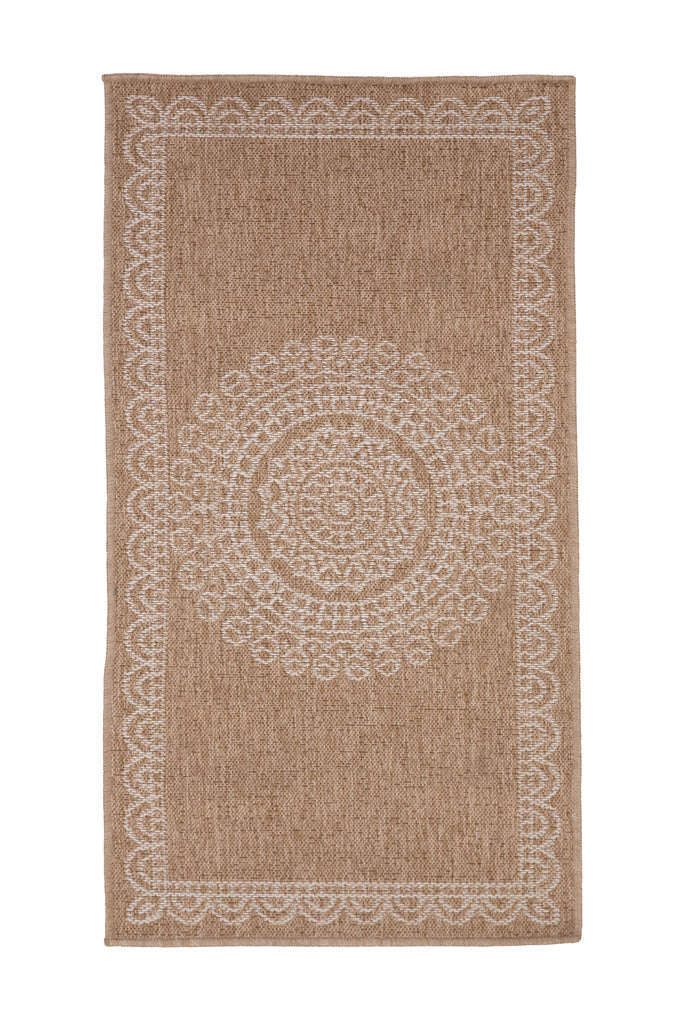 Ψάθινο Χαλί Μπεζ-Λευκό Avanos Royal Carpet 0.80X1.50 (8893WHI)