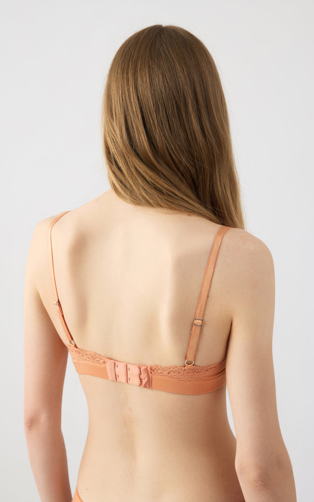 Γυναικείο Bralette Πορτοκαλί με Δαντέλα Μοντάλ Minerva