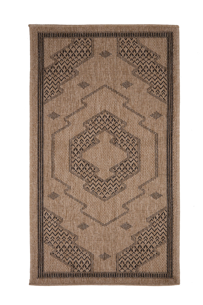 Ψάθινο Χαλί Μπεζ-Μαύρο Avanos Royal Carpet 0.80X1.50 (9010BLA)