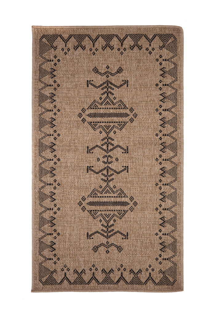 Ψάθινο Χαλί Μπεζ-Μαύρο Avanos Royal Carpet 0.80X1.50 (9090BLA)