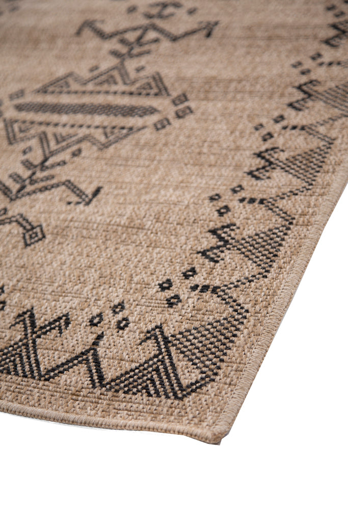 Ψάθινο Χαλί Μπεζ-Μαύρο Avanos Royal Carpet 0.80X1.50 (9090BLA)
