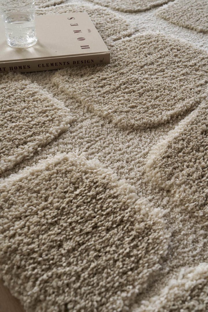 Χαλί Royal Carpet της Royal Carpet σε εκρού, με έμφαση στο σχέδιο και την υφή, με προσεγμένο σχέδιο της σειράς και εμφανή υφή επιφάνειας.